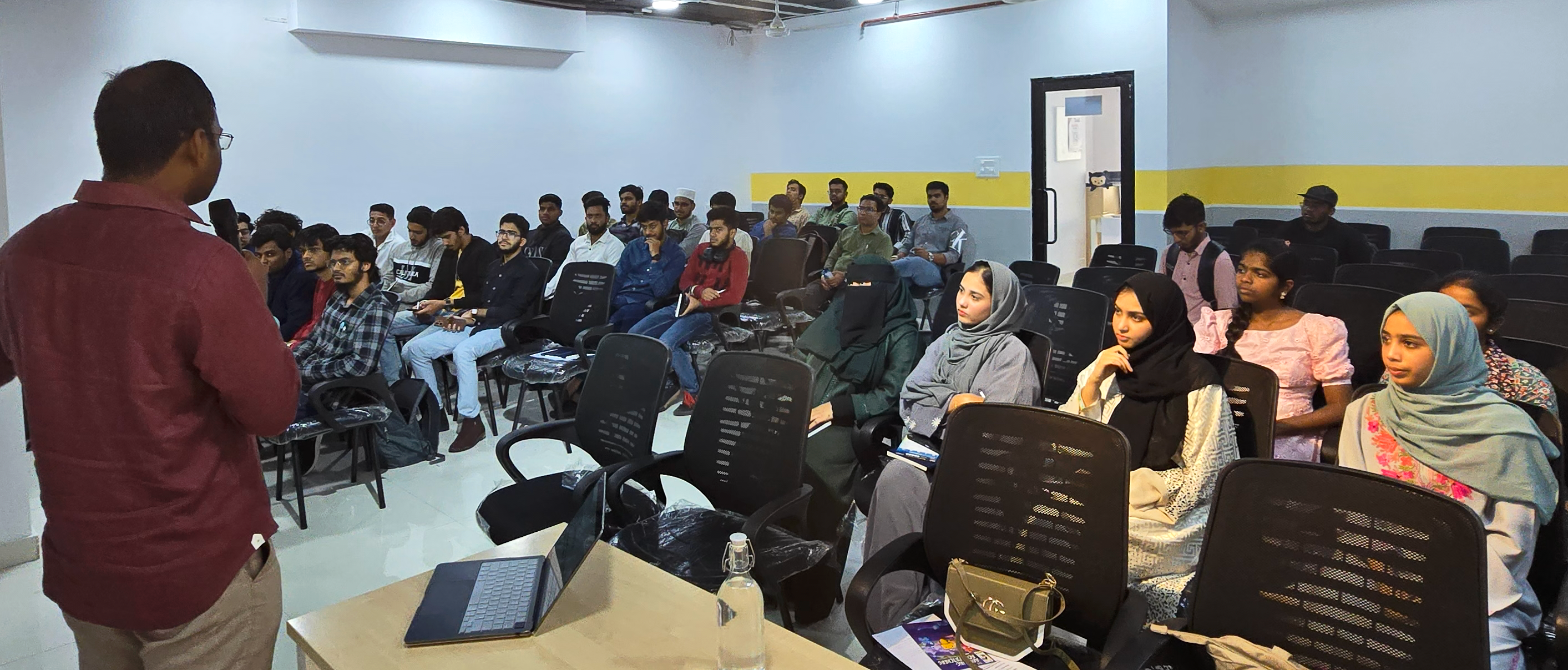 Learner coding and analyzing datasets during practical session